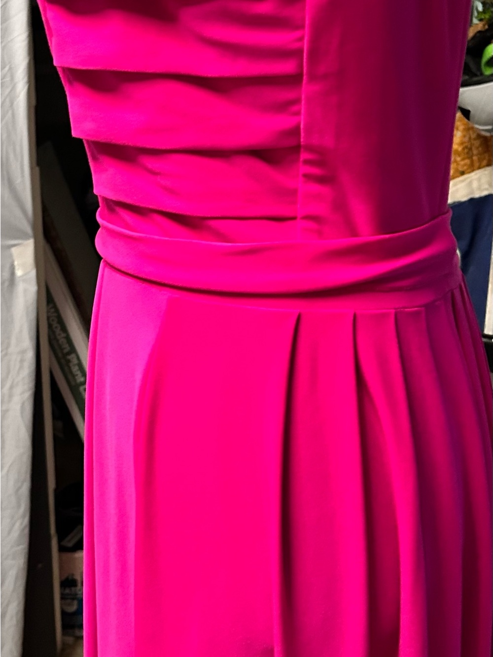 Ralph Lauren Bright Fuchsia Sleeveless Midi Dress - Picture 3 of 7